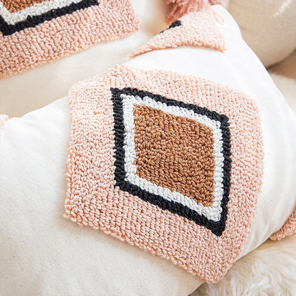 Embroidery Pink Rainbow Living Room Sofa Cushion - Harmony Gallery