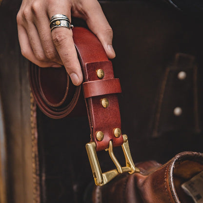 American Handmade Brass Release Firefighter Men's Belt - Harmony Gallery
