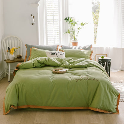 Simple Scandinavian Four-Piece Cotton Super Soft Bed Set - Harmony Gallery