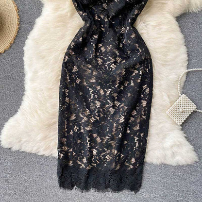 Sexy Nightclub Mid-Length Summer Lace Women's Dress - Harmony Gallery