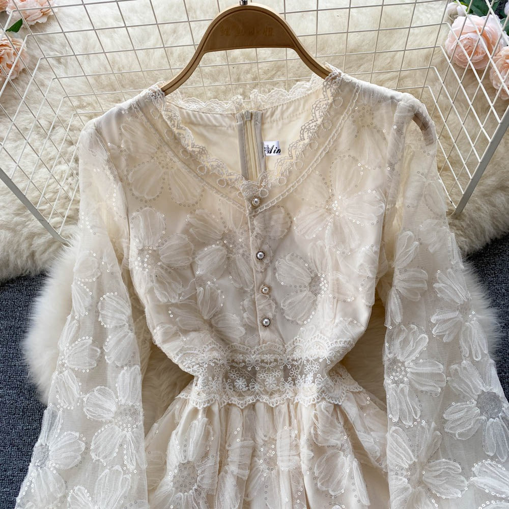 Gentle Feminine Sexy Mid-Length Trendy Women's Dress - Harmony Gallery