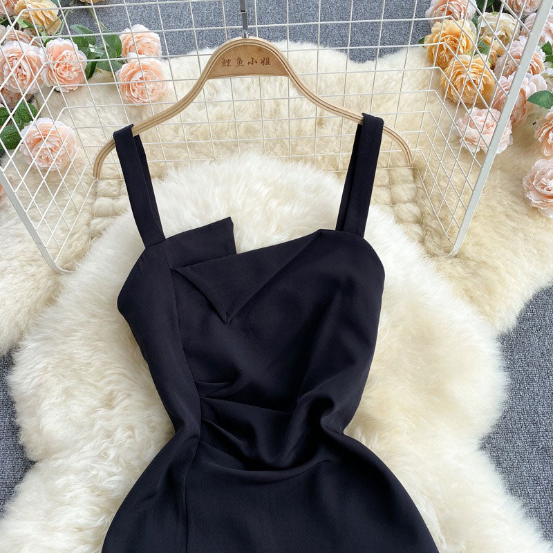 Elegant Irregular Scheming Pleated Slim Women's Dress - Harmony Gallery