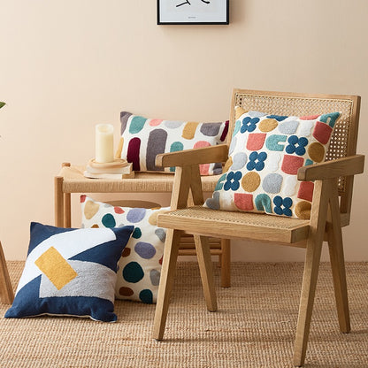 Nordic Cotton Embroidery Simple Living Room Sofa Cushion - Harmony Gallery