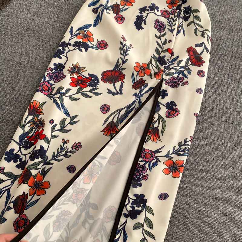 Retro Wavy Edge Fashionable Print Slim Fit Scheming Women's Dress - Harmony Gallery