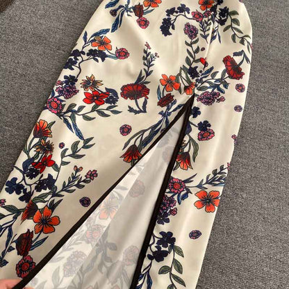 Retro Wavy Edge Fashionable Print Slim Fit Scheming Women's Dress - Harmony Gallery