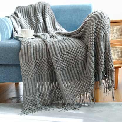 Multifunctional Nordic Style Decoration Sofa & Bed Blanket - Harmony Gallery