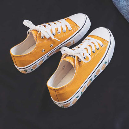 Pineapple Canvas Wild Students Casual Women's Shoes - Harmony Gallery