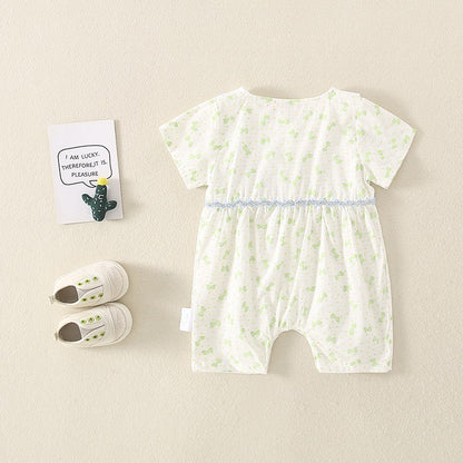 Full Moon Newborn Onesie Summer Cotton Baby Girl's Romper - Harmony Gallery