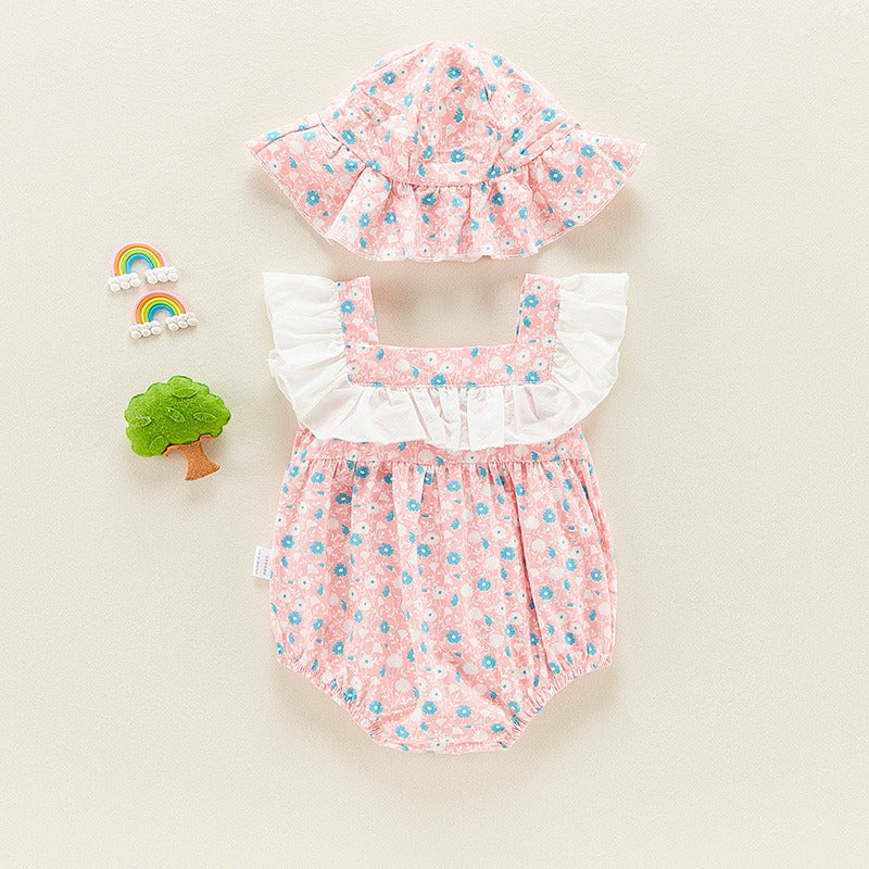 Triangle Summer One-Piece Wrap Dress Baby Girl's Romper - Harmony Gallery