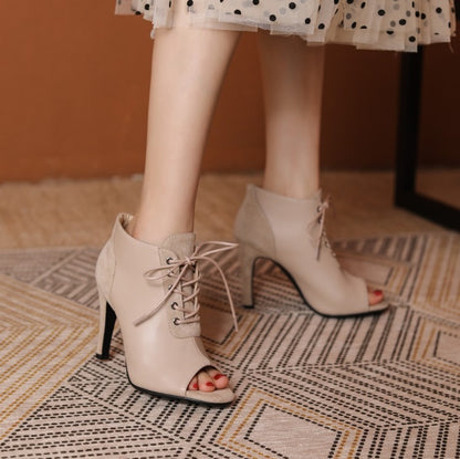 Lace-Up High Heel Open Toe Women's Dance shoes - Harmony Gallery