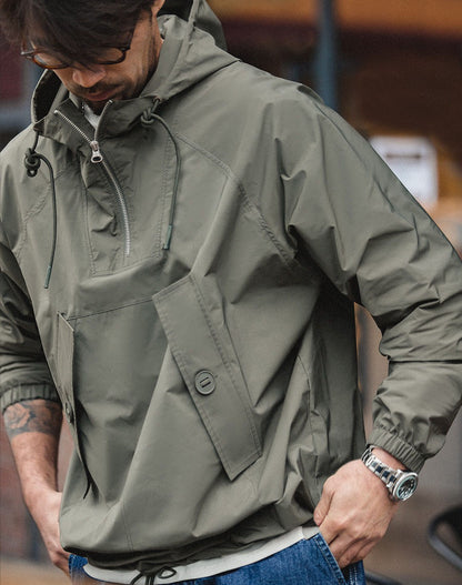Tooling Retro Hooded Bad Weather Men's Windbreaker - Harmony Gallery