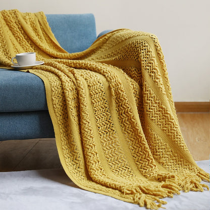 Simple Knitted Nordic Style Sofa Decoration Blanket - Harmony Gallery