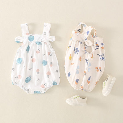 Summer Thin Suits Sling Princess Baby Girl's Romper - Harmony Gallery