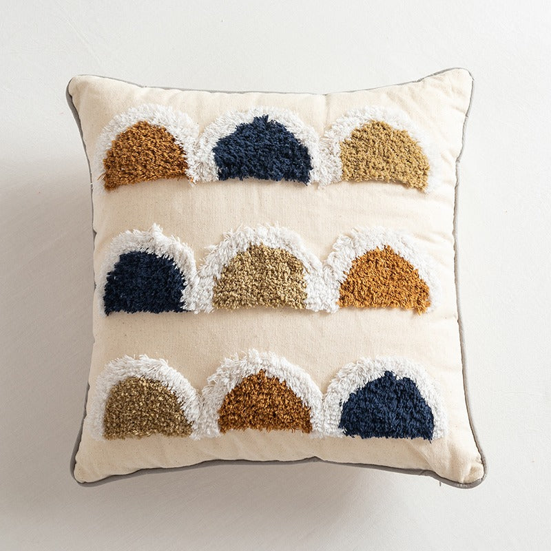 Cotton Tufted Pillow Light Luxury Cover Homestay Sofa Cushion - Harmony Gallery
