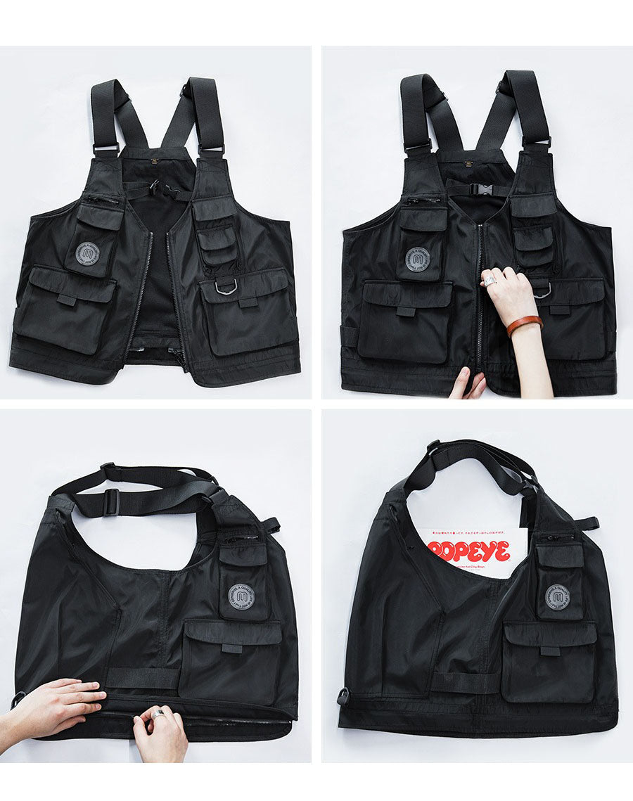 Tooling American Retro Tactical Vest Dual-Use Men's Waistcoat Bag - Harmony Gallery