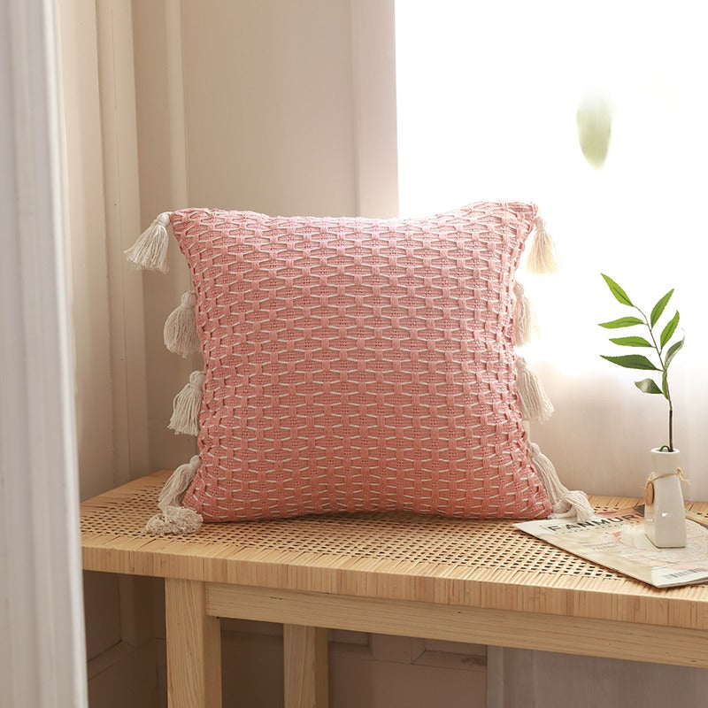 Nordic Style Cotton Knitted Pillow Decoration Sofa Cushion - Harmony Gallery