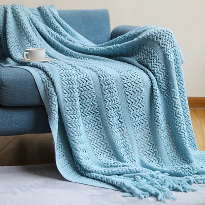 Simple Knitted Nordic Style Sofa Decoration Blanket - Harmony Gallery