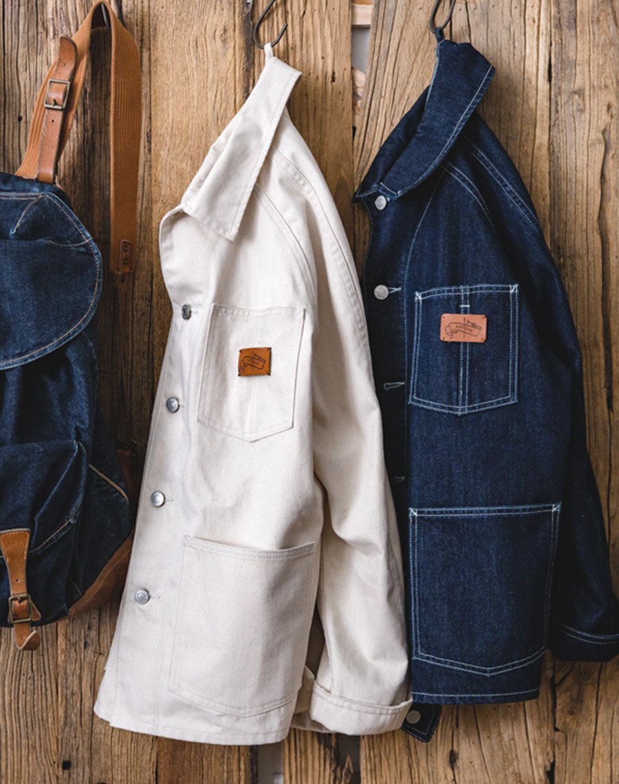Casual Tooling French Retro Hunting Denim Slim Men's Coat - Harmony Gallery