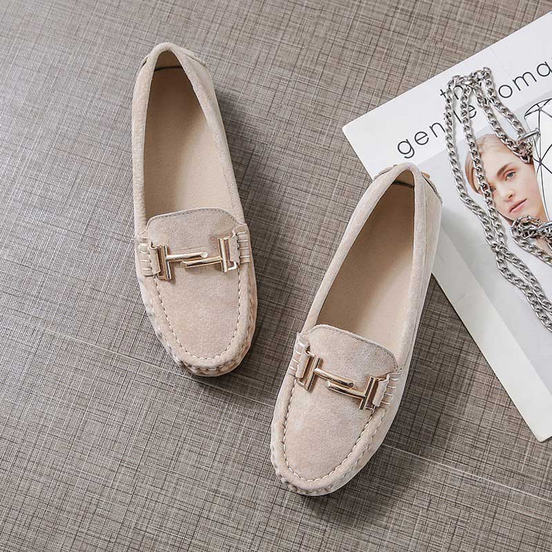Genuine Leather Fashion Soft Scoop Women's Loafer - Harmony Gallery