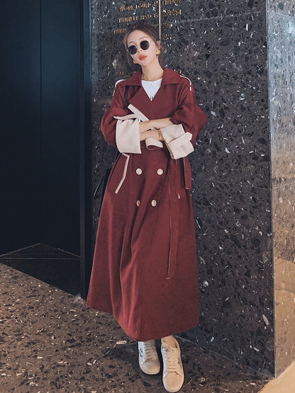 Mid-Length British Style Chic Loose Women's Trench Coat - Harmony Gallery