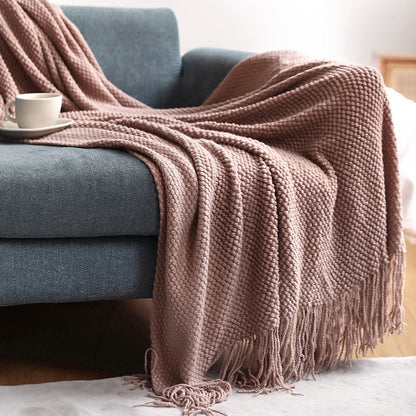 Multifunctional Four Seasons Knitted Decoration Sofa Blanket - Harmony Gallery