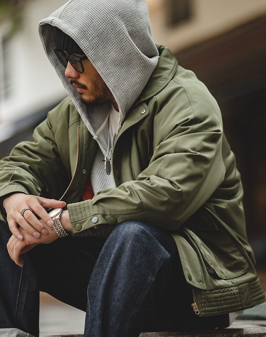 Tooling Retro Air Force Bomber Warm Cotton Men's Jacket - Harmony Gallery