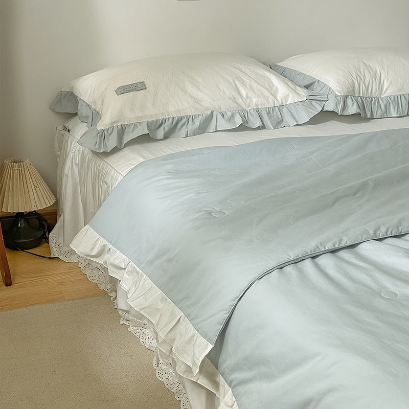 Cotton Heart Cream Cool Air Conditioning Three-Piece Bed Set - Harmony Gallery