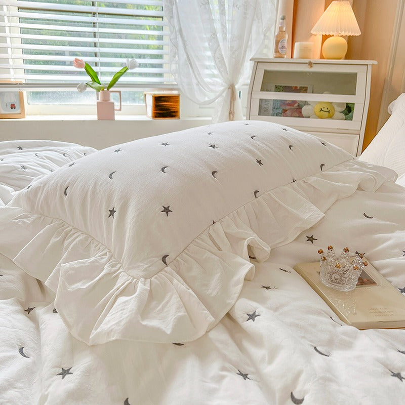 Star & Moon Washed Cotton Four-Piece Bed Set - Harmony Gallery