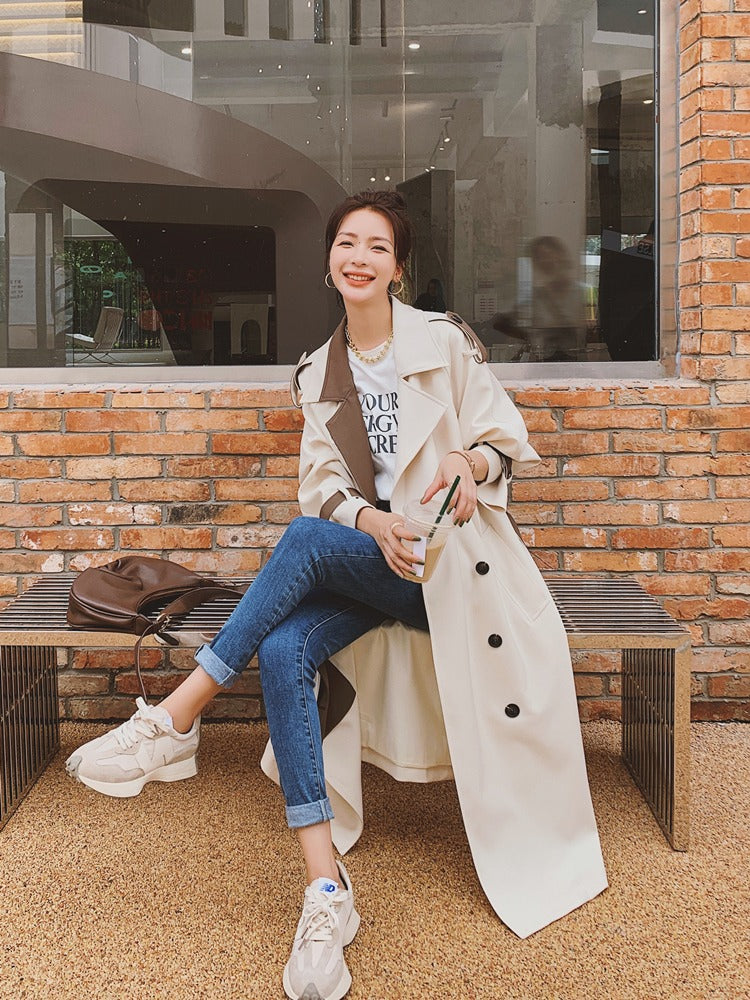 Loose British Style High Sense Women's Windbreaker - Harmony Gallery