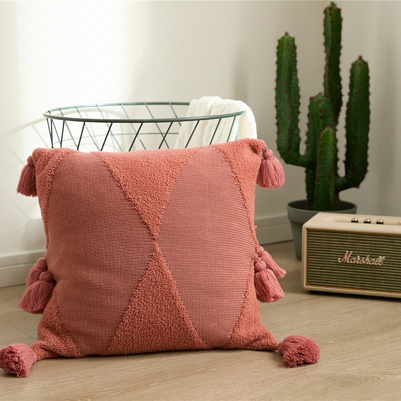 Hand Tufted Knitted Living Room Sofa Decorative Cushion - Harmony Gallery
