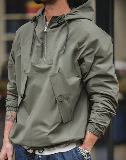 Tooling Retro Hooded Bad Weather Men's Windbreaker - Harmony Gallery