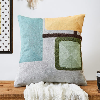 Nordic Cotton Towel Embroidery Living Room Sofa Cushion - Harmony Gallery