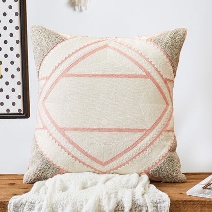 Nordic Simple Cotton Embroidery Living Room Sofa Cushion - Harmony Gallery