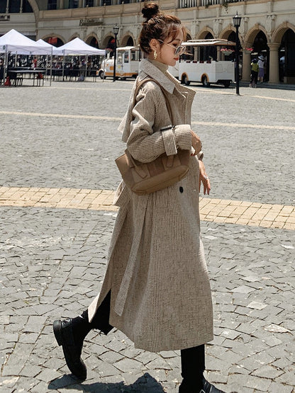 Coarse Woolen Loose Hepburn Fragrant Women's Coat - Harmony Gallery