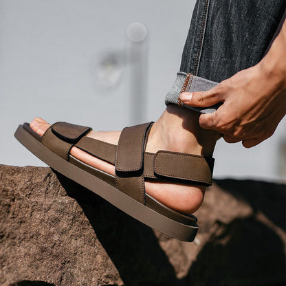 Leather Soft Sole Beach Leisure Men's Sandal - Harmony Gallery