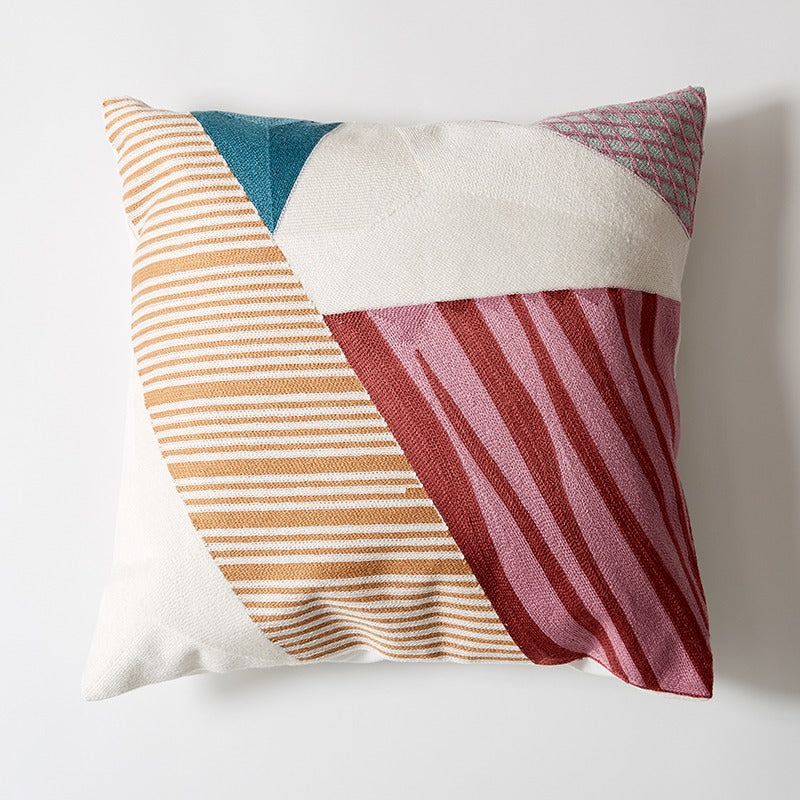 Nordic Cotton Embroidery Simple Living Room Sofa Cushion - Harmony Gallery
