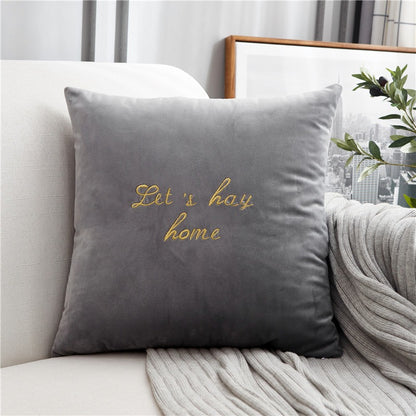 Nordic Light Luxury Velvet Sofa Living Room Cushion - Harmony Gallery