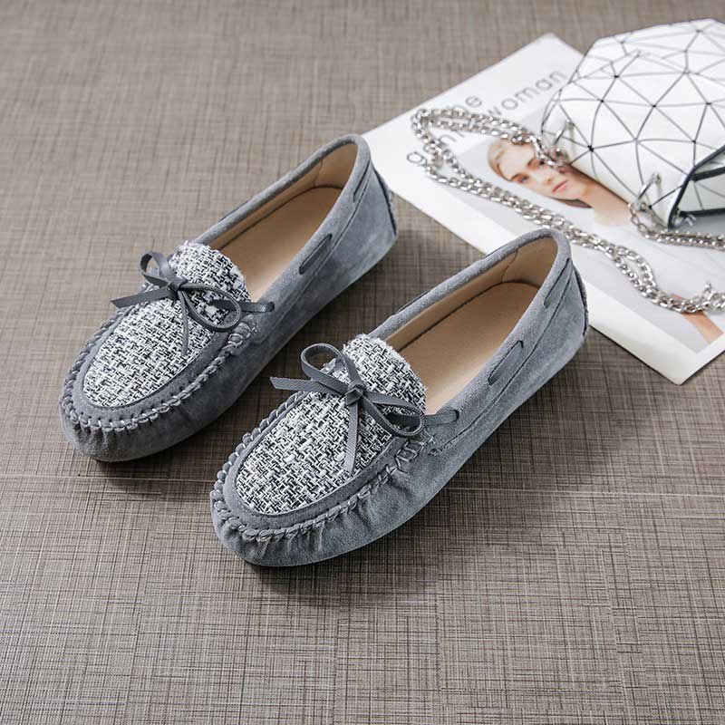 Trendy Winter Leather Non-Slip Women's Flat Loafer - Harmony Gallery