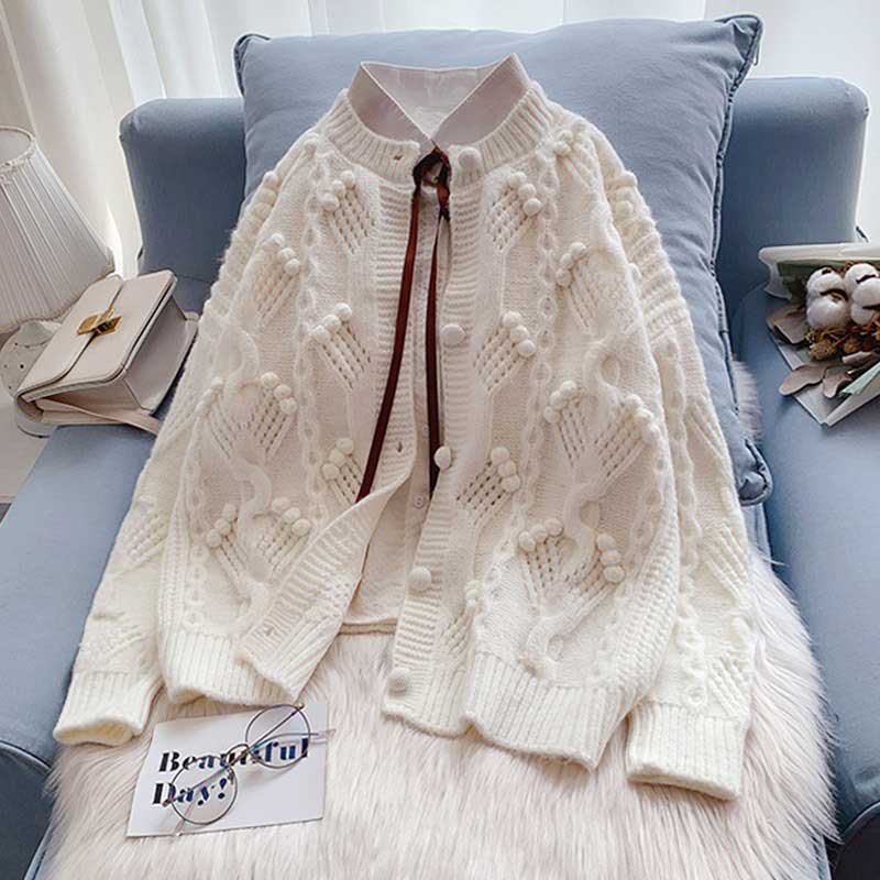 Spring Design Loose Knitted Women's Cardigan - Harmony Gallery