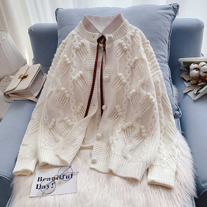 Spring Design Loose Knitted Women's Cardigan - Harmony Gallery