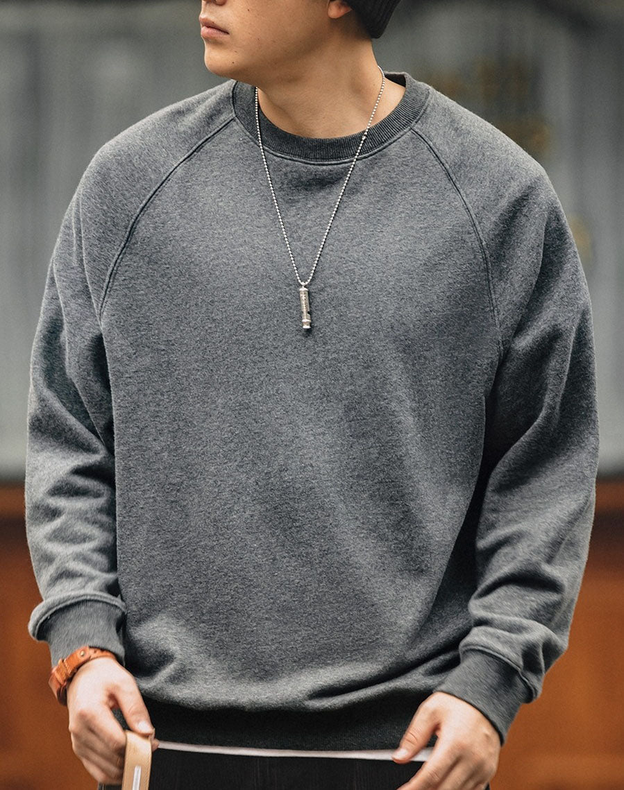 Tooling Retro Terry Cloth Round Neck Men's Sweater - Harmony Gallery