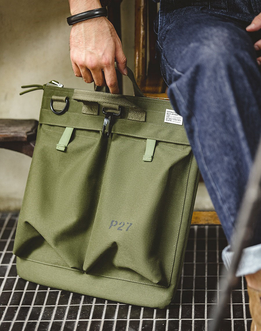 Tooling Retro Aviator Helmet Canvas Messenger Men's Handbag - Harmony Gallery