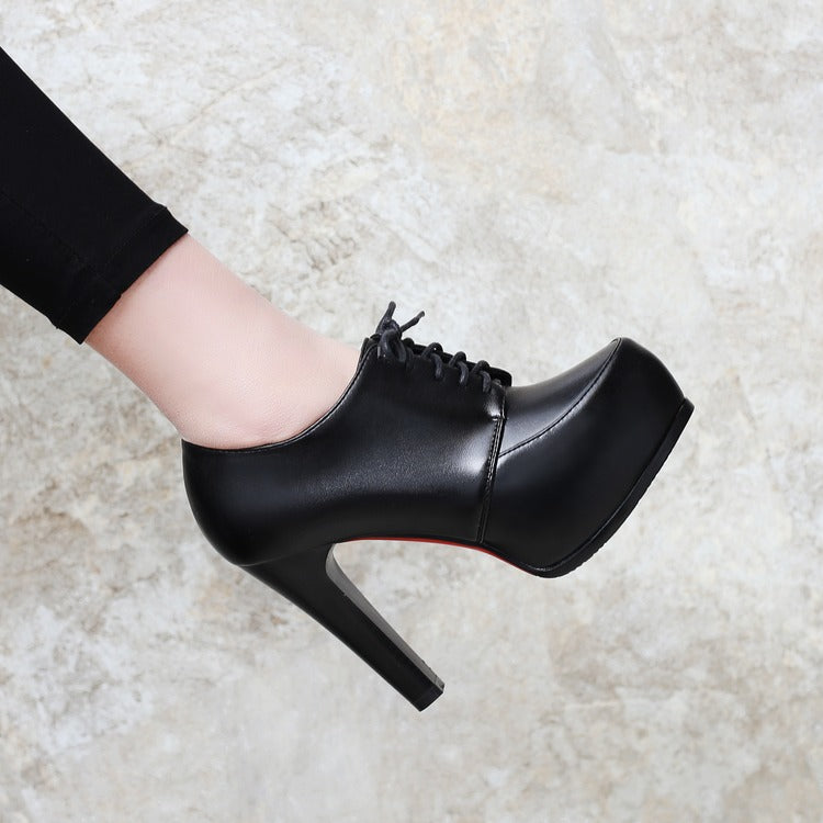Catwalk All-Match Lace High Heel Women's Shoes - Harmony Gallery
