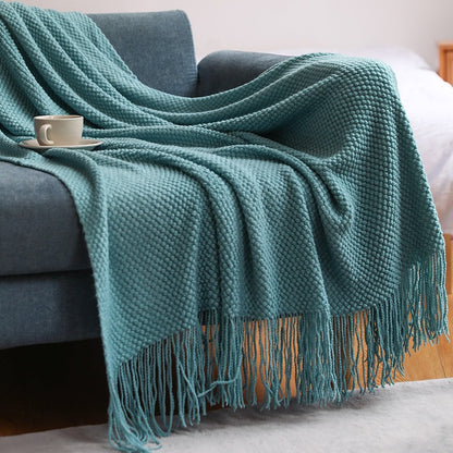 Multifunctional Four Seasons Knitted Decoration Sofa Blanket - Harmony Gallery