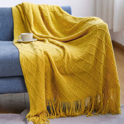 Four Seasons Knitted Nordic Style Sofa Decoration Blanket - Harmony Gallery