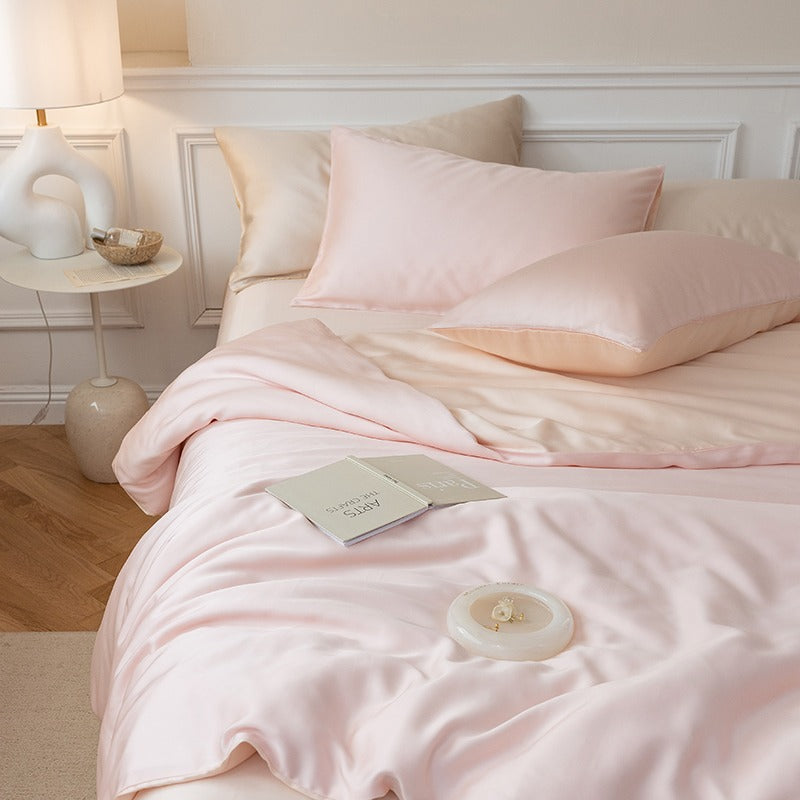 Light Luxury Lenzing Tencel Four-Piece Summer Silk Bed Set - Harmony Gallery