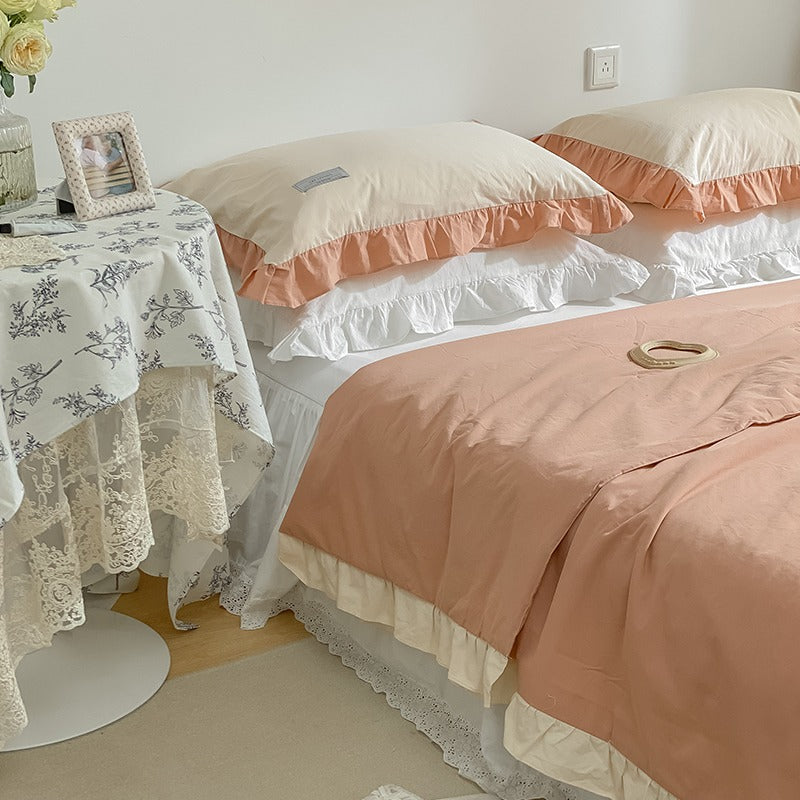Cotton Heart Cream Cool Air Conditioning Three-Piece Bed Set - Harmony Gallery