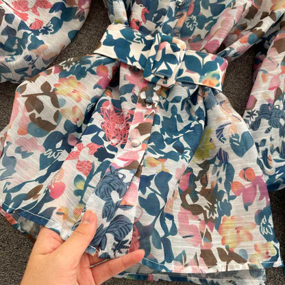 Fried Street Bubble Retro Print Women's Suit - Harmony Gallery
