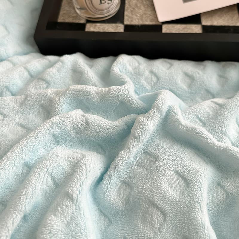 Waffle Velvet Four-Piece Flannel Winter Thickened Bed Set - Harmony Gallery