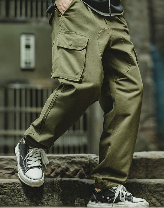 Retro British Royal Navy Tapered Casual Men's Trousers - Harmony Gallery